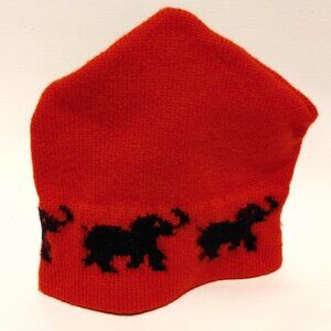 VINTAGE Wool Ski Hat Elephant Chain Toque Pure Wool